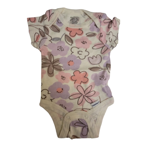 Gerber Girl 3-Pack Variety Onesies Bodysuits, 0 - 3 Months Pink, Lavender, White - Picture 4 of 11